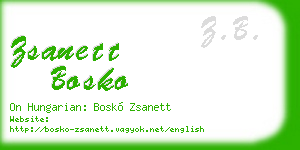 zsanett bosko business card